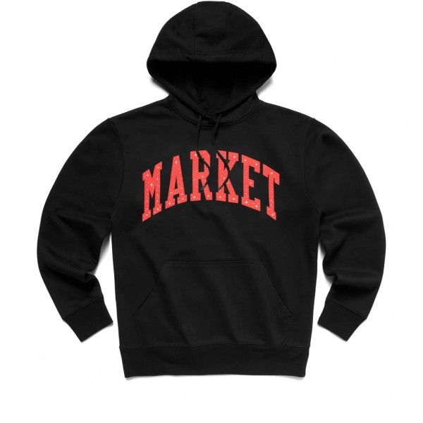Market Puff Arc Pullover Hooded Sweatshirt (Black)