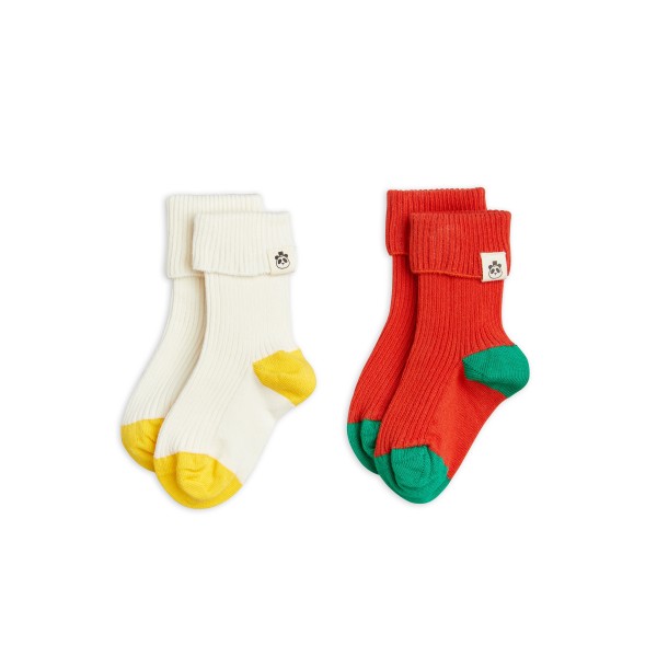 Mini Rodini 2-Pack Baby Socks (Multi)