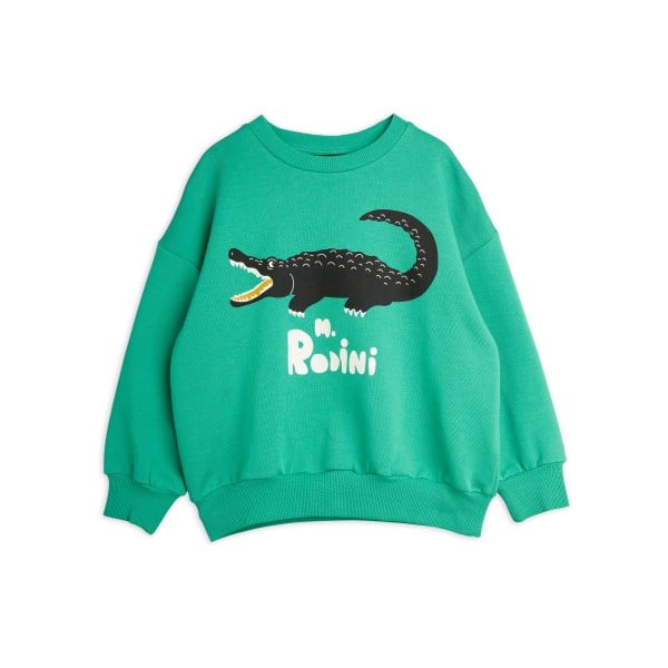 Mini Rodini Crocodile SP Crew Neck Sweatshirt (Green)