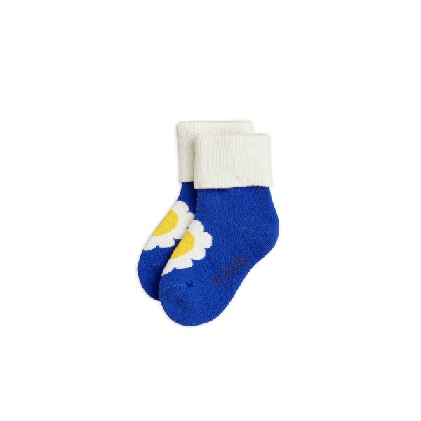 Mini Rodini MR Flower Terry Socks (Blue)