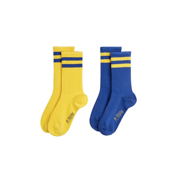 Mini Rodini Stripe Socks 2-Pack (Yellow)