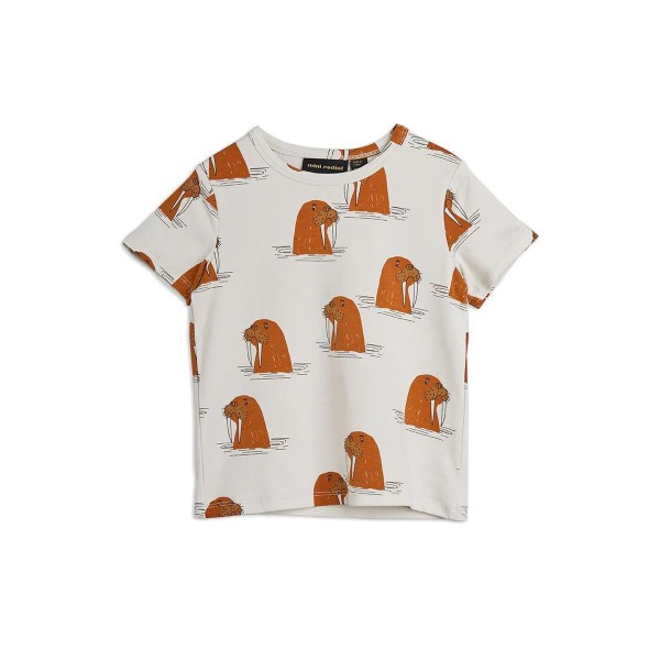 Mini Rodini Walrus AOP T-Shirt (Grey)