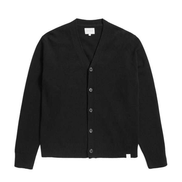 Norse Projects Standard Merino Lambswool Cardigan (Black)