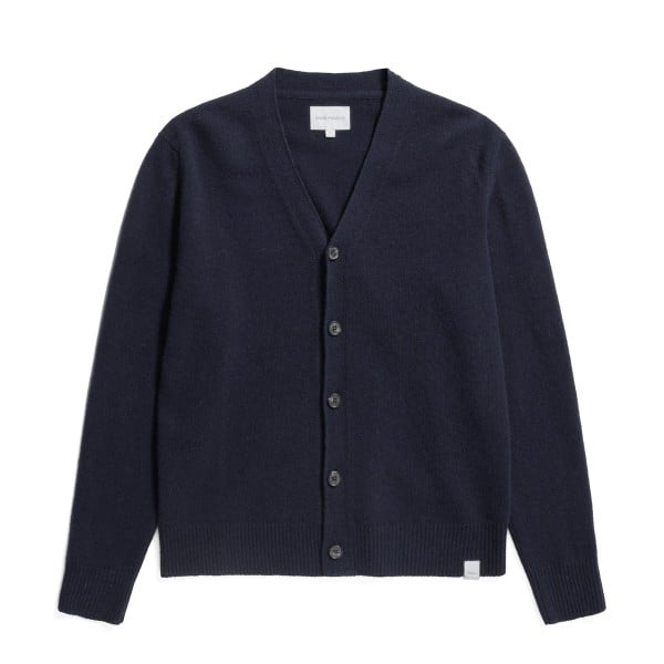 Norse Projects Standard Merino Lambswool Cardigan (Dark Navy)