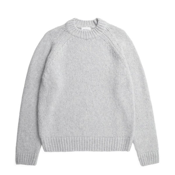 Norse Projects Birger Wool Raglan Sweater (Light Grey Melange)