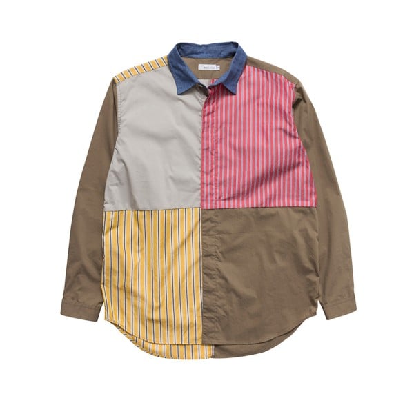 nanamica Crazy Wind Shirt (Beige/Red/Yellow)