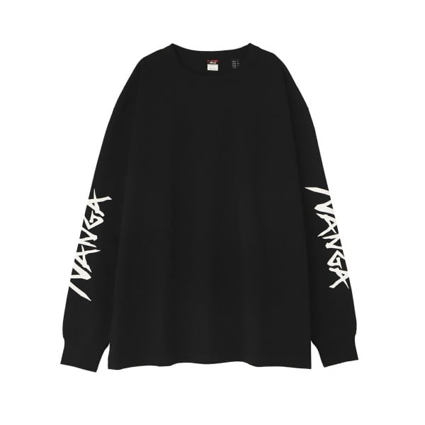 Nanga Eco Hybrid Sleeve Logo Long Sleeve T-Shirt (Black)