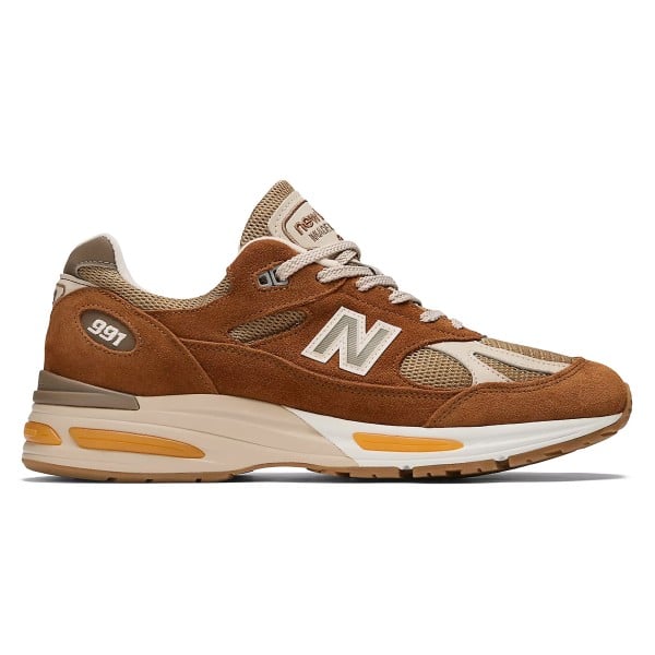 New Balance 991v2 'Made in UK' (Caramel Cafe/Dijon/Feather Grey)