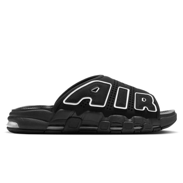 Nike Air More Uptempo Slides (Black/White-Black-Clear)