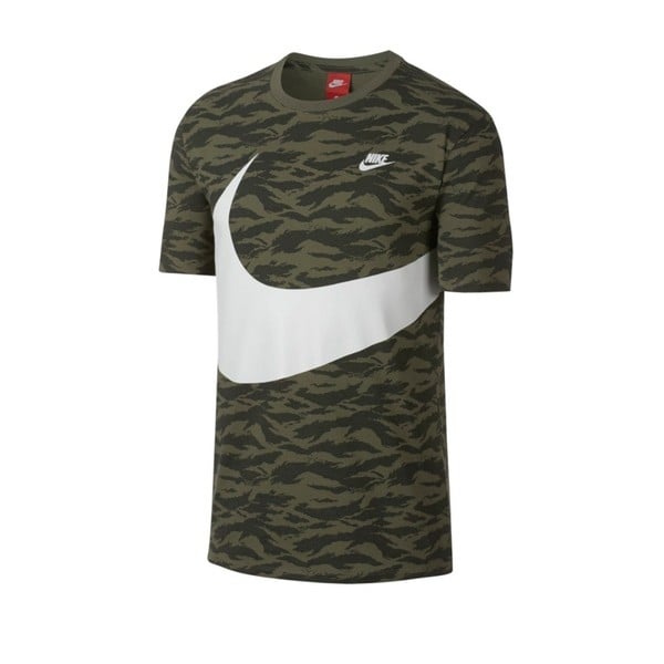 nike aop vw swoosh t shirt medium olive white white