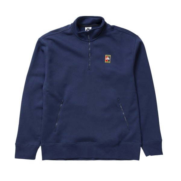 Nike SB Court Half Zip Sweatshirt (Midnight Navy/Midnight Navy/Midnight Navy)