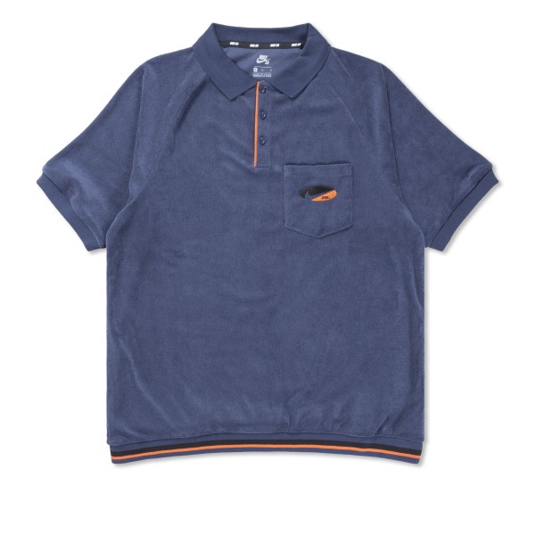 Nike SB On Deck Terry Polo Shirt (Midnight Navy/Team Orange)