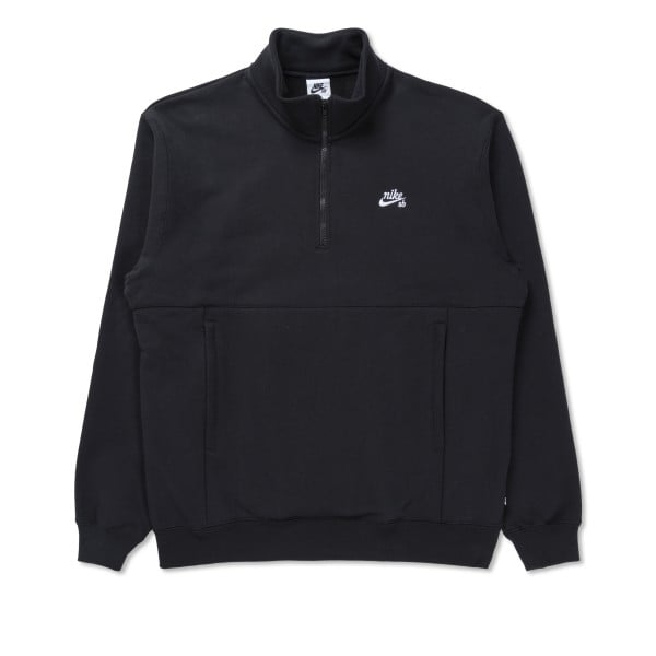 Nike SB Premium Half Zip Mock Neck Sweatshirt (Black/White)