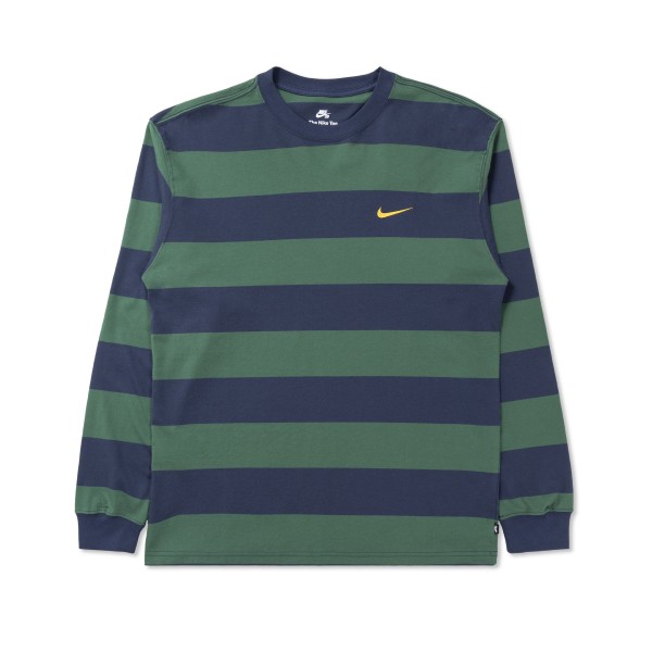 Nike SB Striped Long Sleeve T-Shirt (Midnight Navy/Gorge Green)