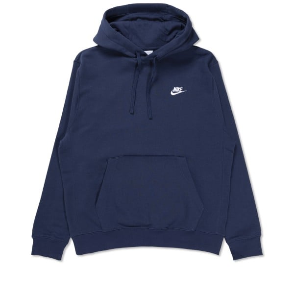Nike Sportswear Club Fleece Pullover Hooded Sweatshirt (Midnight Navy/Midnight Navy/White)