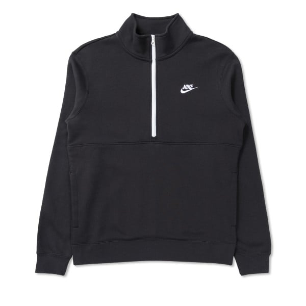 Nike Sportswear Club Half Zip Sweatshirt (Black/White/White)