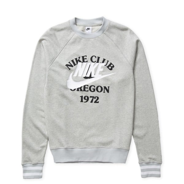 Nike Sportswear French Terry Crew Neck Sweatshirt (Grey Heather)