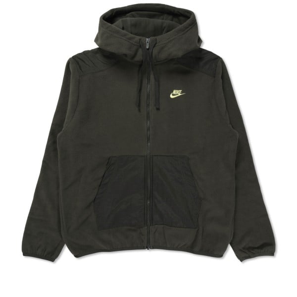 Nike Sportswear Style Essentials+ Full-Zip Hooded Fleece (Sequoia/Lt Lemon Twist)