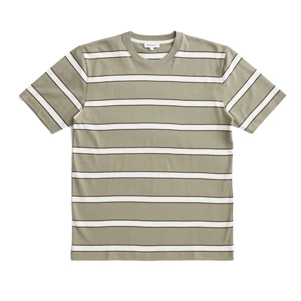 Norse Projects Johannes Organic Multicolour Stripe T-Shirt (Clay)