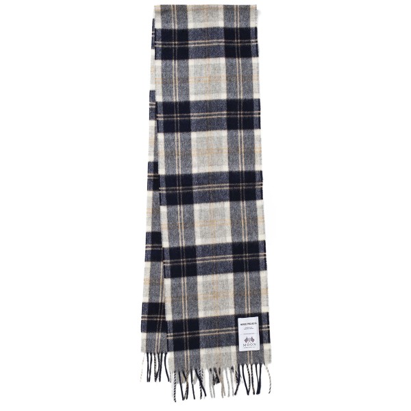 Norse Projects Moon Checked Lambswool Scarf (Navy)