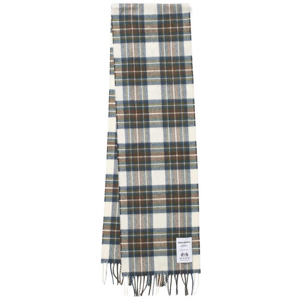 Norse Projects Moon Checked Lambswool Scarf (Scoria Blue)