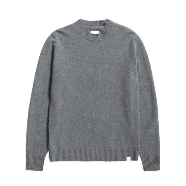 Norse Projects Standard Merino Lambswool Sweater (Grey Melange)