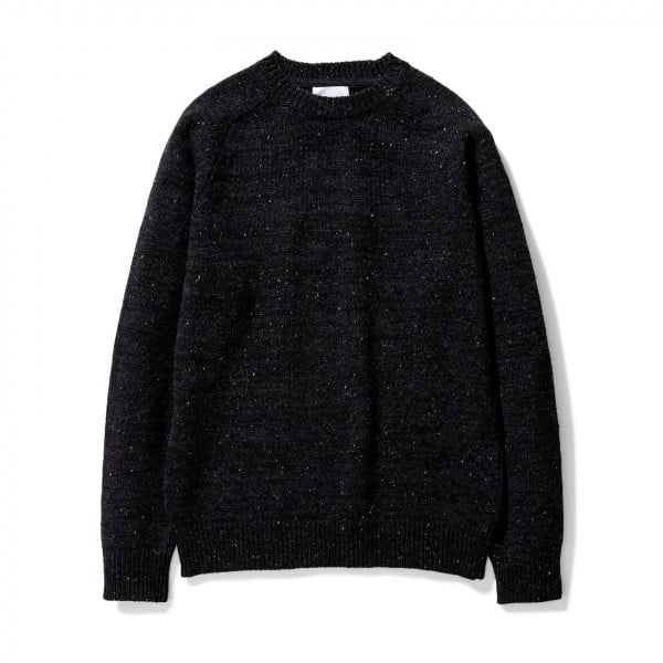 Norse Projects Viggo Crew Neck Neps Sweater (Charcoal Melange)