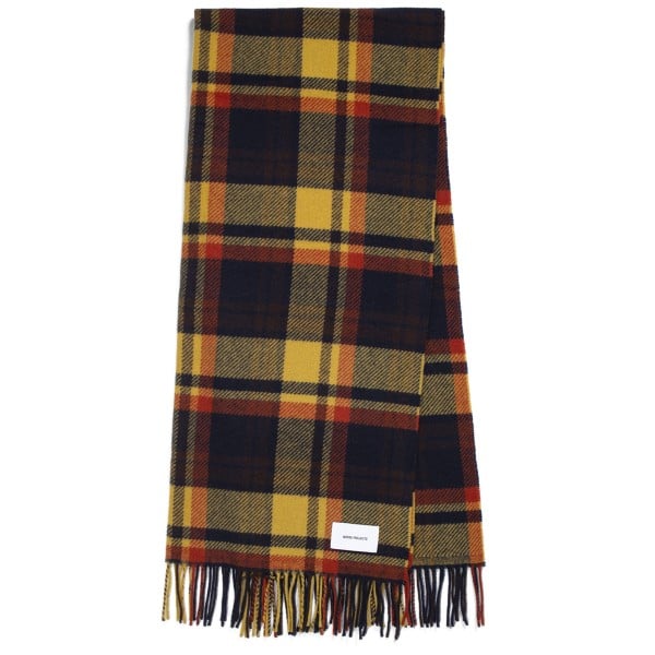 Norse Projects Virgin Wool Checked Scarf (Dark Navy)