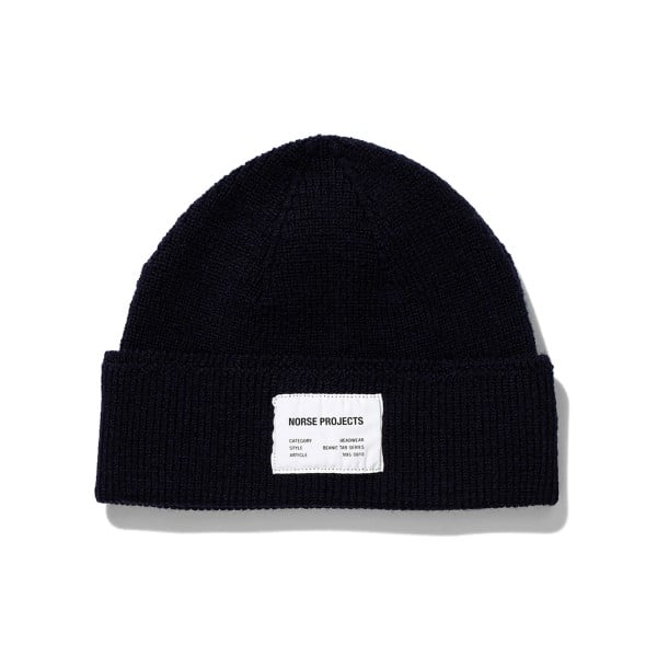 Norse Projects Watch Cap Tab Series Beanie (Dark Navy)