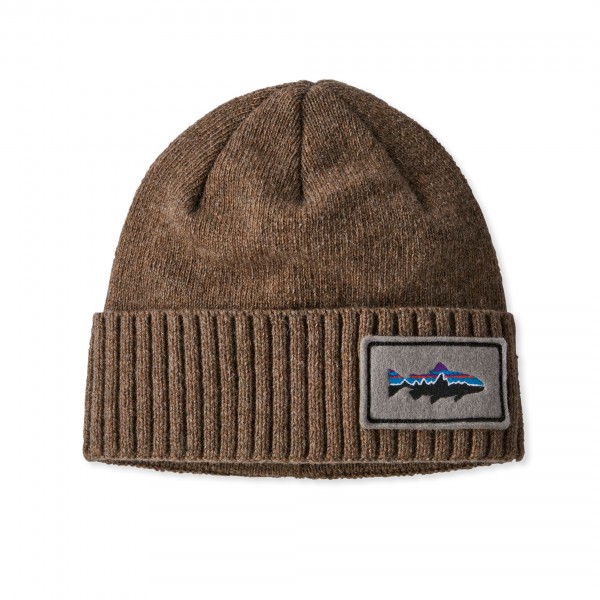 Patagonia Brodeo Beanie (Fitz Roy Trout Patch: Ash Tan)