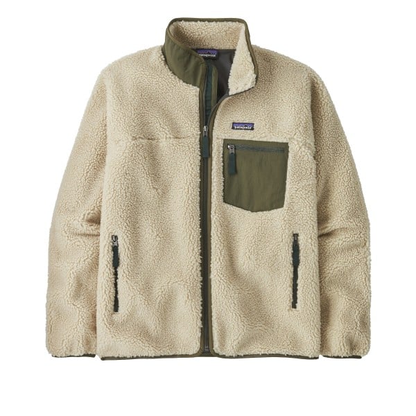 Patagonia Classic Retro-X Fleece Jacket (Dark Natural w/Basin Green)