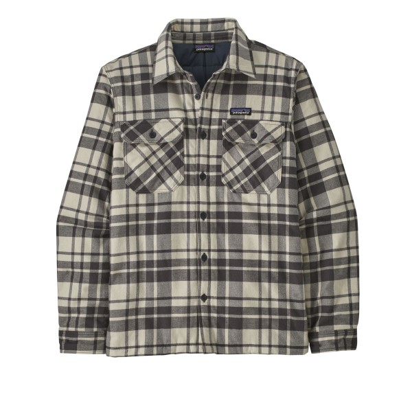 Patagonia Insulated Organic Cotton Midweight Fjord Flannel Shirt Jacket (Ice Caps: Smolder Blue)