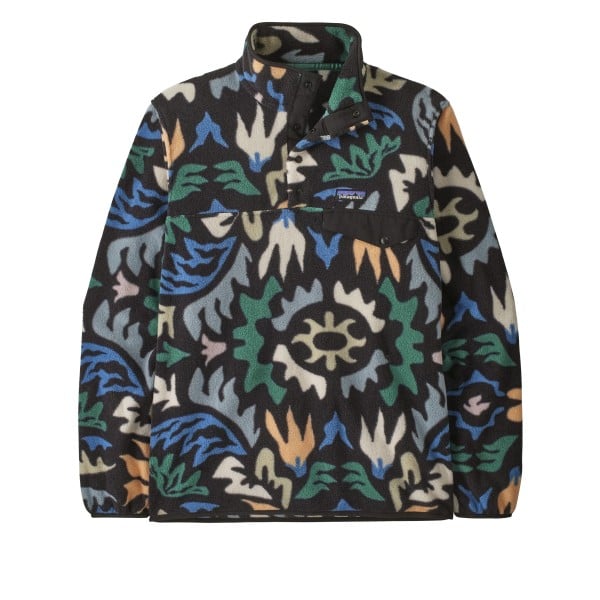 Patagonia Lightweight Synchilla Snap-T Pullover Fleece (Kaleido: Black)