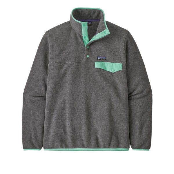 Patagonia Lightweight Synchilla Snap-T Pullover Fleece (Nickel w/Early Teal)