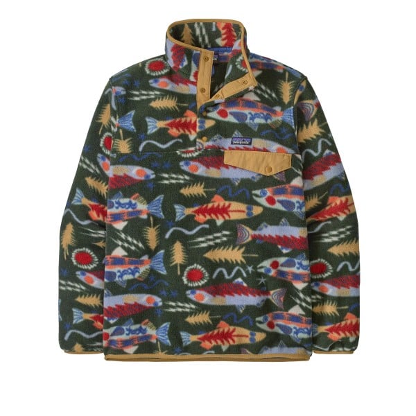 Patagonia Lightweight Synchilla Snap-T Pullover Fleece (Old Growth Green)
