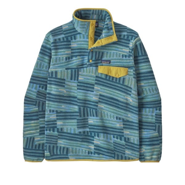 Patagonia Lightweight Synchilla Snap-T Pullover Fleece (Quilty Fitz: Wetland Blue)