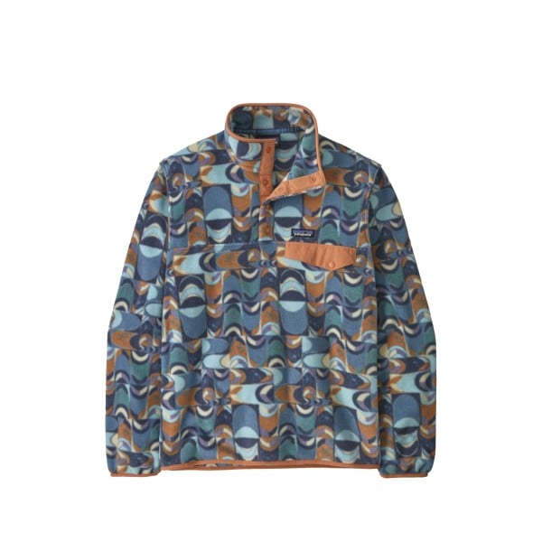 Patagonia Lightweight Synchilla Snap-T Pullover Fleece (Swallowtail Geo: Still Blue)
