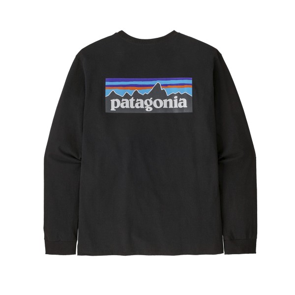 Patagonia P-6 Logo Responsibili-Tee Long Sleeve T-Shirt (Black)