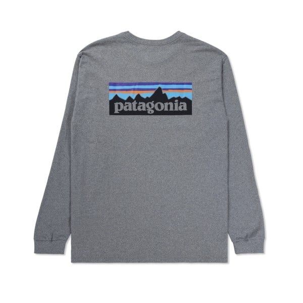 Patagonia P-6 Logo Responsibili-Tee Long Sleeve T-Shirt (Gravel Heather)