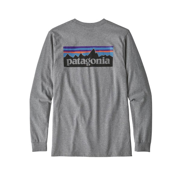 Patagonia P-6 Logo Responsibili-Tee Long Sleeve T-Shirt (Gravel Heather)