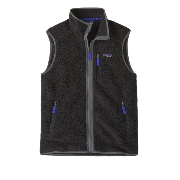 Patagonia Retro Pile Fleece Vest (Black w/Forge Grey)