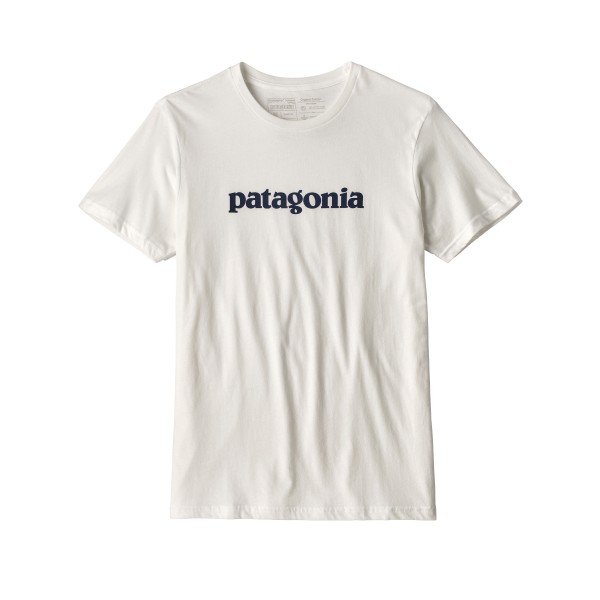 Patagonia Text Logo Organic Cotton T-Shirt (White)