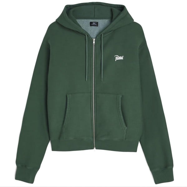 Patta Classic Zip Up Hooded Sweatshirt (Bistro Green)