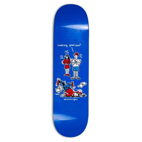 Wayward Wheel Co. Aaron Herrington Looking Good Son Skateboard Deck 8.375" (Blue)