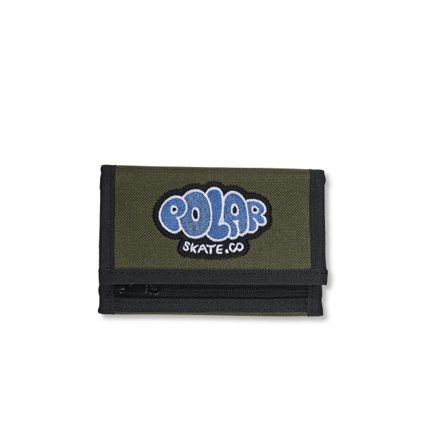 Polar Skate Co. Bubble Logo Key Wallet (Olive)