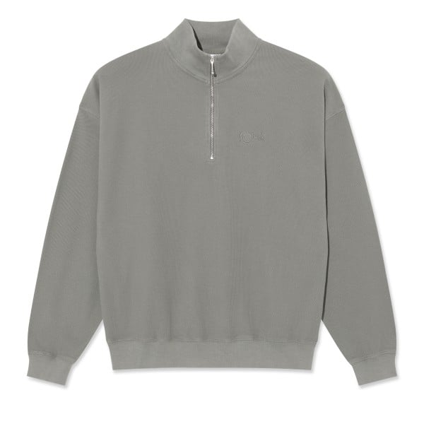 Polar Skate Co. Half Zip Long Sleeve Shirt (Grey)