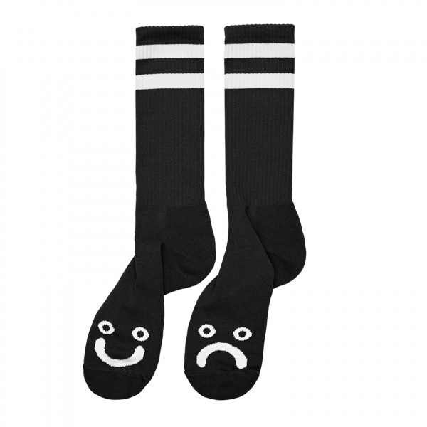Polar Skate Co. Happy Sad Long Socks (Black)