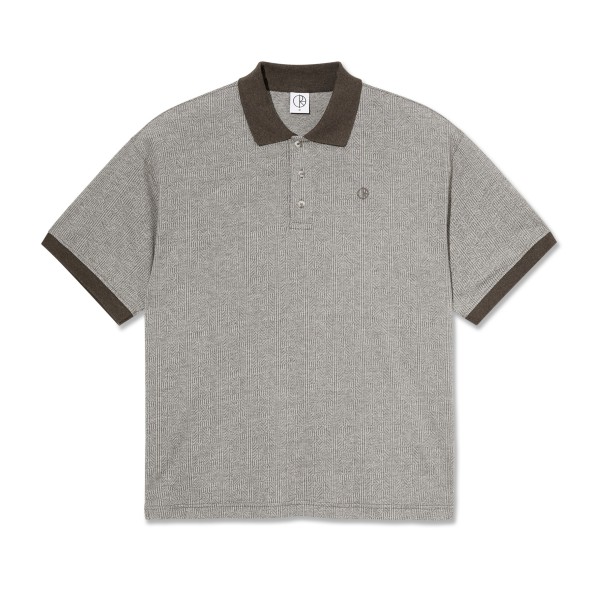 t shirt printed logo. Illusion Surf Polo Shirt (Brown)