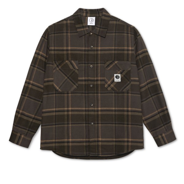 Polar Skate Co. Mike Flannel Long Sleeve Shirt (Brown/Mauve)