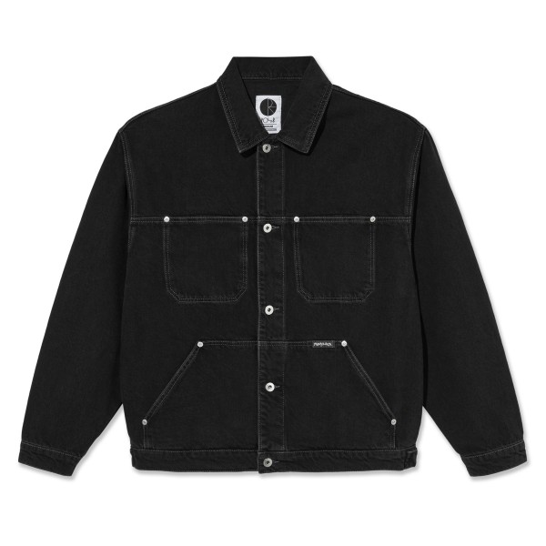 versace short sleeved logo t shirt. Patrik Denim Jacket (Silver Black)